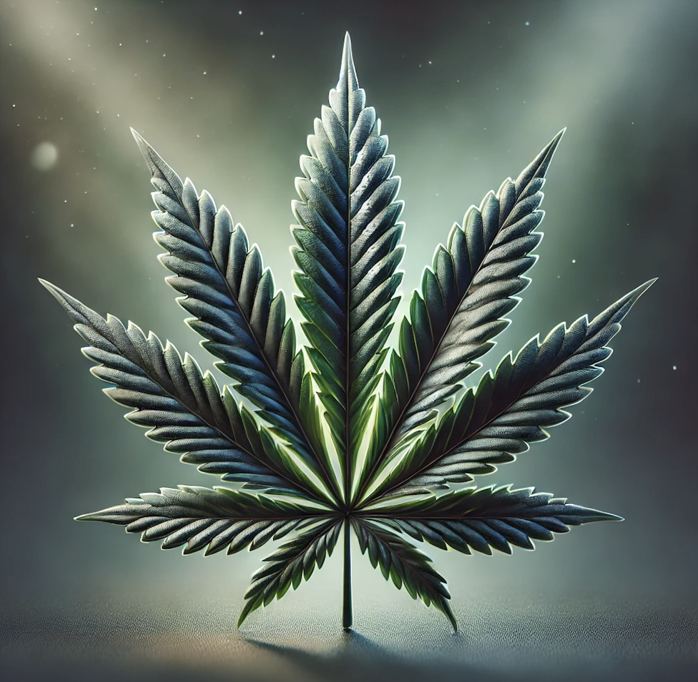 KI erzeugtes Bild eines Cannabisblatts